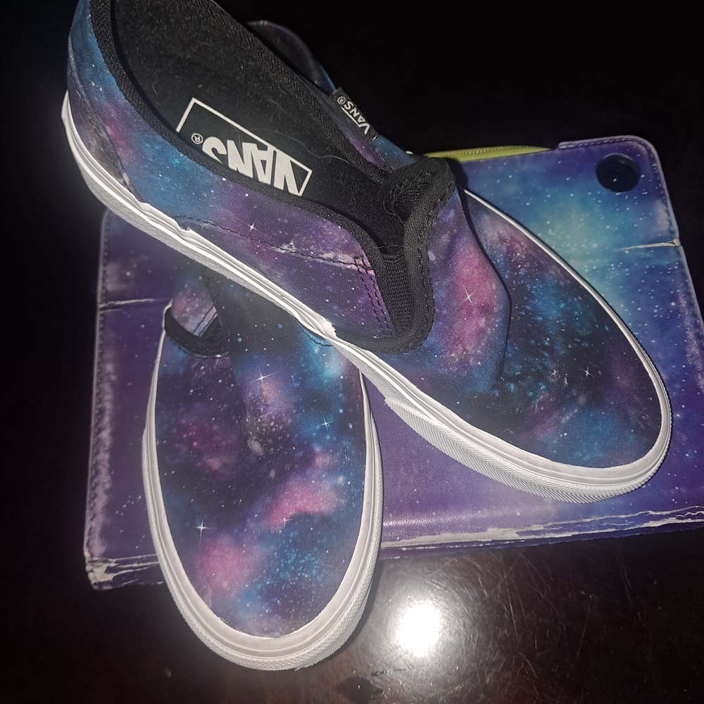 Vans Kids Cosmic Slip-On Sneakers - Black and Purple